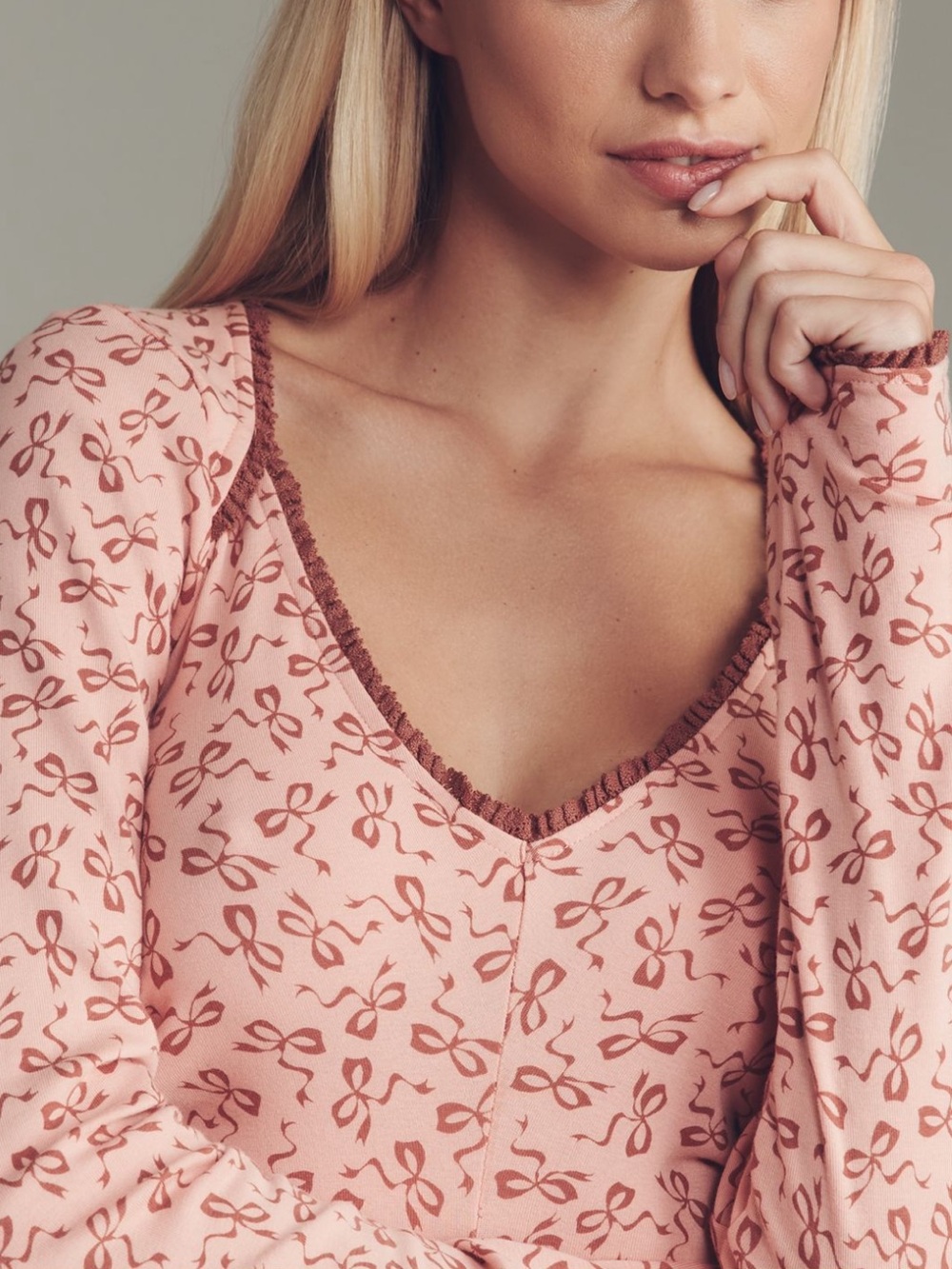 Maeve Lace V- Neck Top Anthropologie